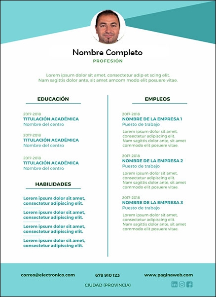 plantilla currículum instalador